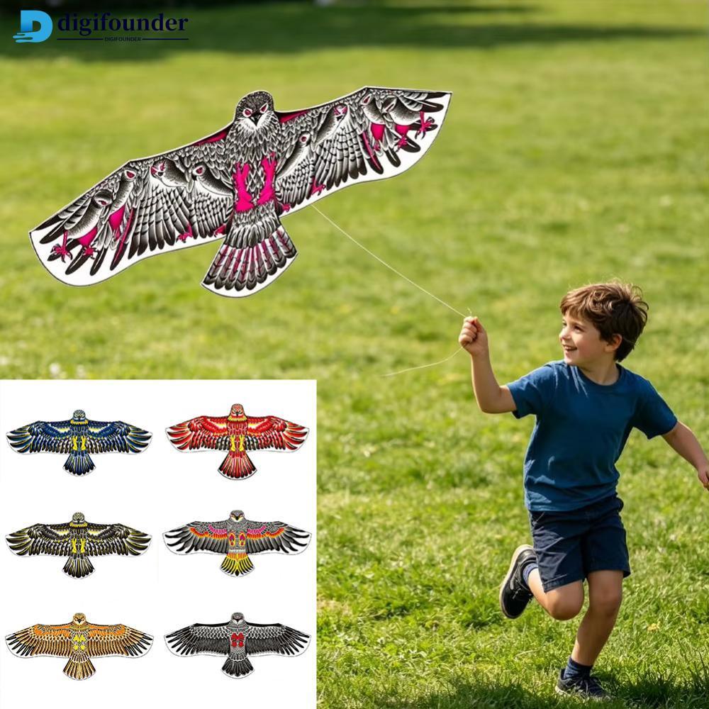 DIGIFOUNDER 1.1M/1.2M Eagle Kite Com Corda De 30M Flying Bird Kites Scarer Easy Fly Para Crianças Iniciantes Brinquedo D