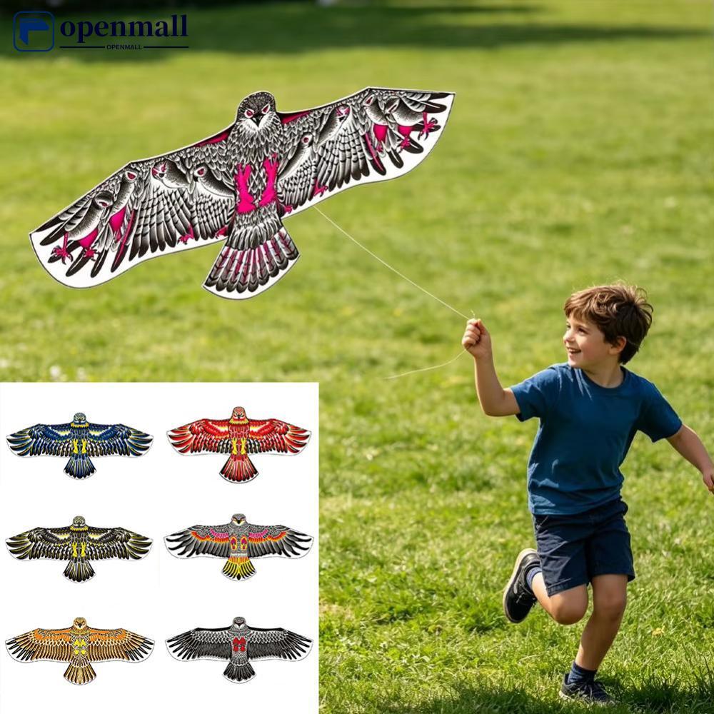 OMALL 1.1M/1.2M Eagle Kite Com Corda De 30M Flying Bird Kites Scarer Easy Fly Para Crianças Iniciantes Brinquedo De Jard