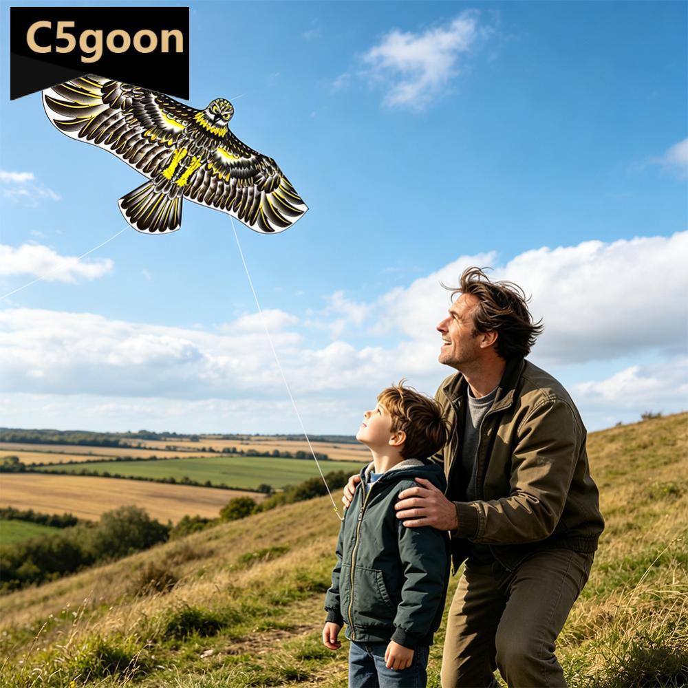 C5GOON 1.1M/1.2M Eagle Kite Com Corda De 30M Flying Bird Kites Scarer Easy Fly Para Crianças Iniciantes Brinquedo De Jar