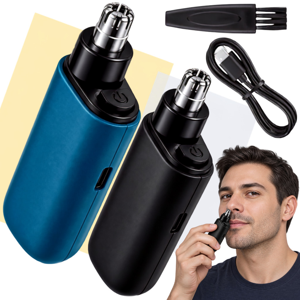 Aparador De Pelos Nasais Masculino Com Corte Preciso Seguro Preto 127/220v