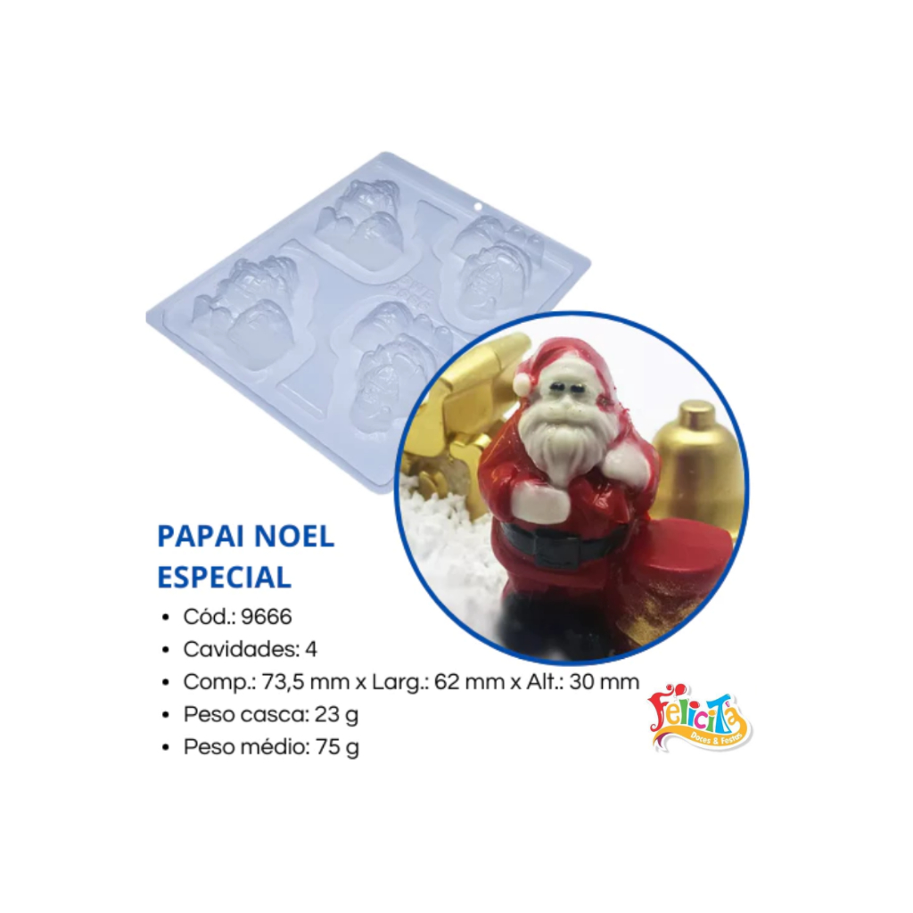 Bwb Forma Papai Noel C/Silicone 3 Parte Cod9666
