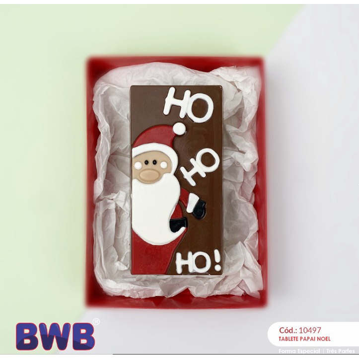 Forma 03 Partes Para Chocolate Tablete Papai Noel COD : 10497