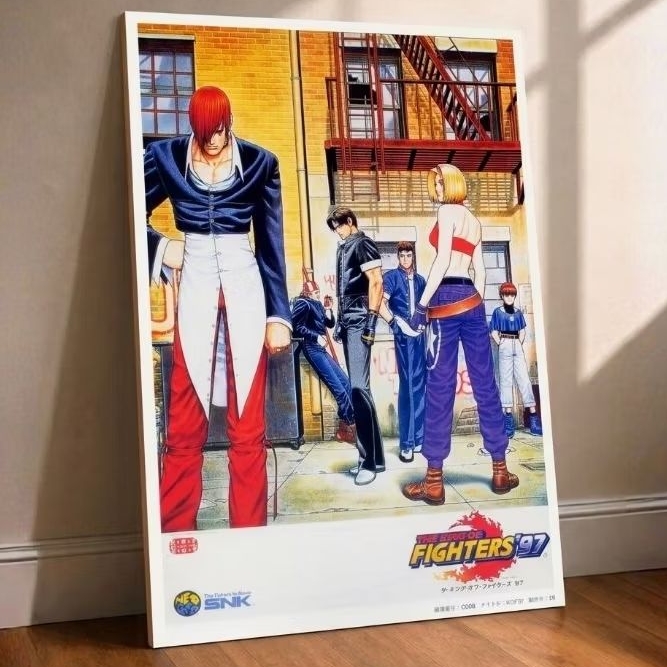 Quadro The King of Fighters 97 Arcade SNK Neo Geo Retro placa decorativa em mdf