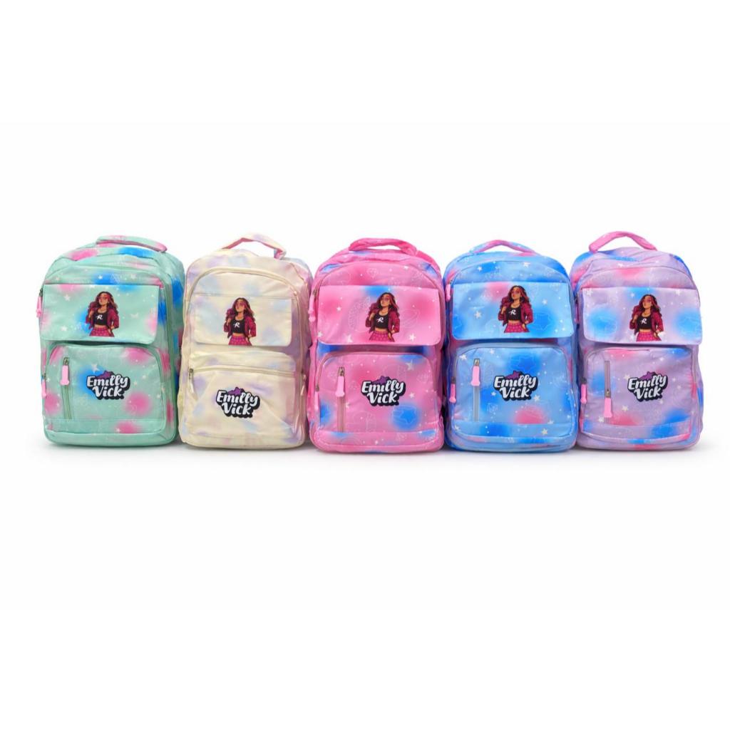Mochila Emilly vick  Escolar Feminina Juvenil Impermeável Reforçada várias Divisórias volta às Aulas Kpop Huntrix emilly