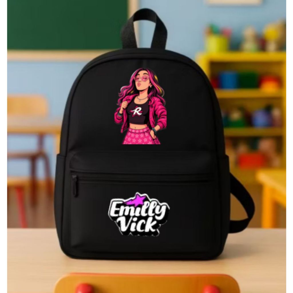 Mochila Escolar Feminina Emilly Vick Premium Grande Capacidade Resistente Meninas Estudantes Viagem | Envio Rápido