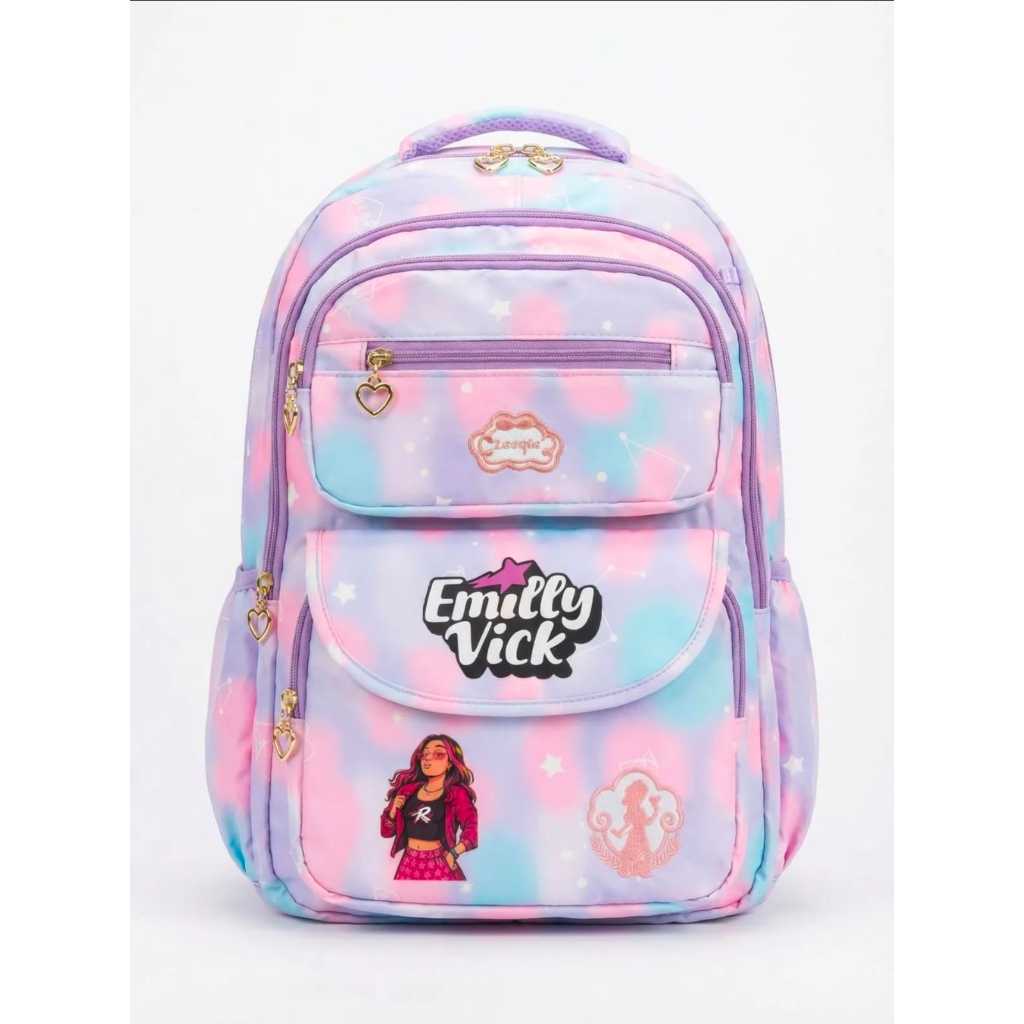 Mochila Escolar Alças Emilly Vick Youtuber Novidade Promoção Multicolorido Emilly Vick