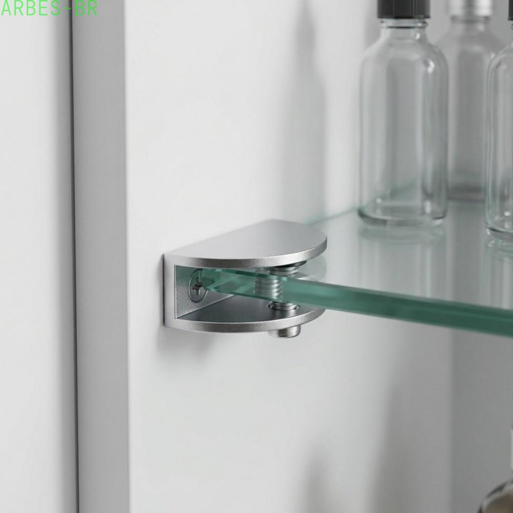 [Clearance]Glass Shelf Brackets 304 Stainless Steel Gold Finish Adjustable for 5-12mm Glass[ARBES]