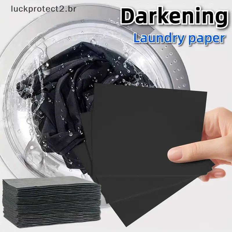 LPHG 5-30pcs Folhas Iluminadoras De Roupas Intensificadoras De Cor Preta Para Tecidos Escuros E Pretos Papel Lavanderia