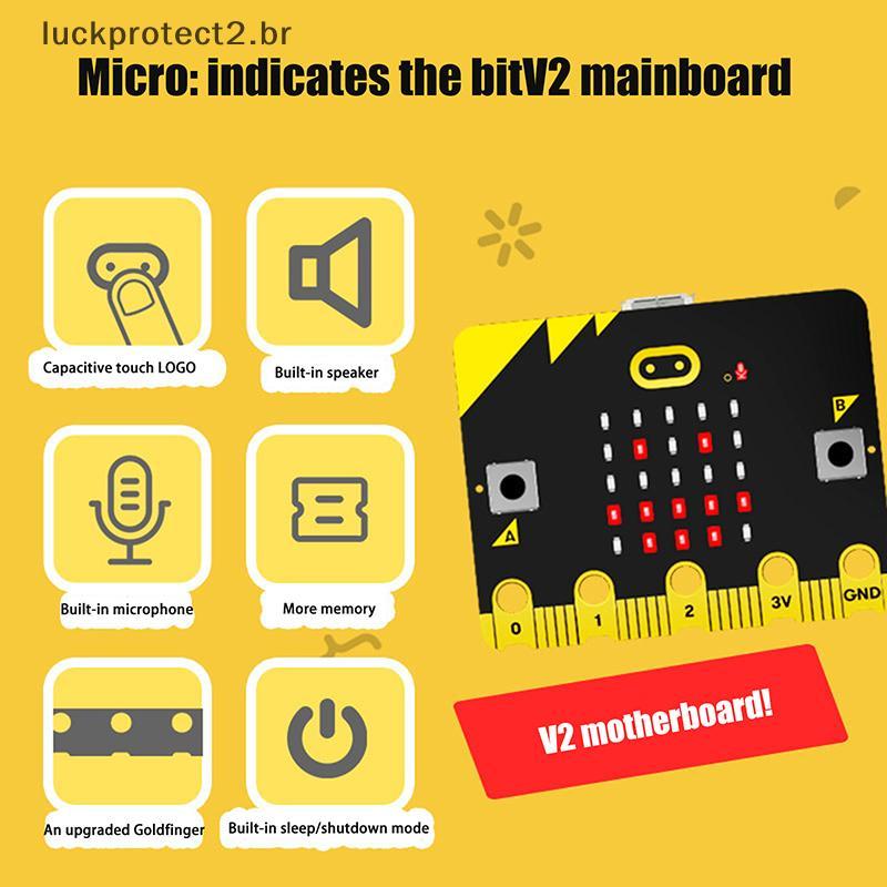 LPHG Micro:bit V2 Micro Bit Go Edition BBC Microbit Para Crianças Placa De Desenvolvimento DIY V2.0Board .