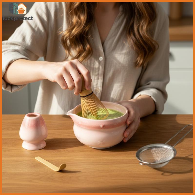 LPHG Matcha Set Whisk , Conjunto De Cerâmica 5 Pcs Kit Para Amantes .