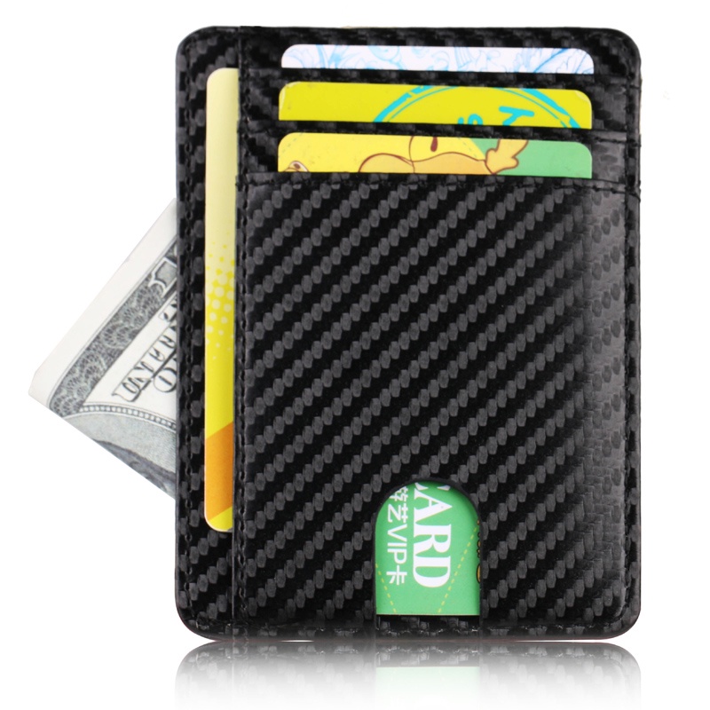 Nova Chegada RFID Bloqueio Slim Masculino Couro Porta Cartão De Crédito Mulheres Negócios Mini Banco Carteira Para Homem Bolsa Pequena