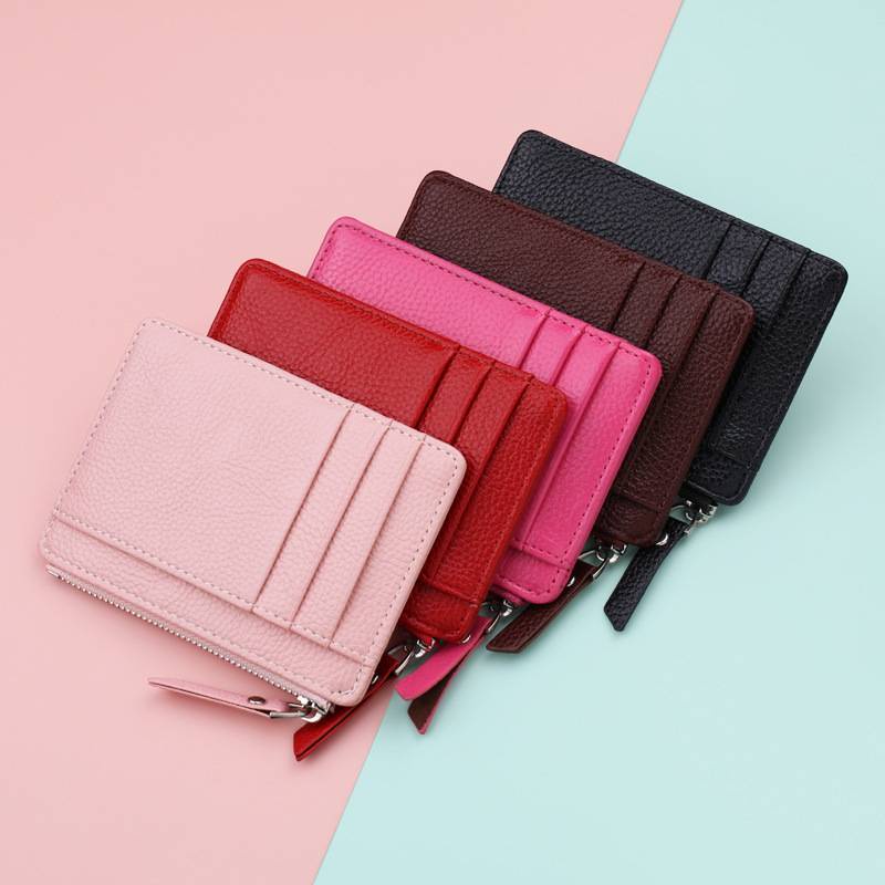 Nova Carteira De Couro Feminina De Chegada Mini Com Bolsa De Bolso De Moedas Pequena De Dinheiro Para Homens Porta-Cartões De Crédito Slim Ladies Purse