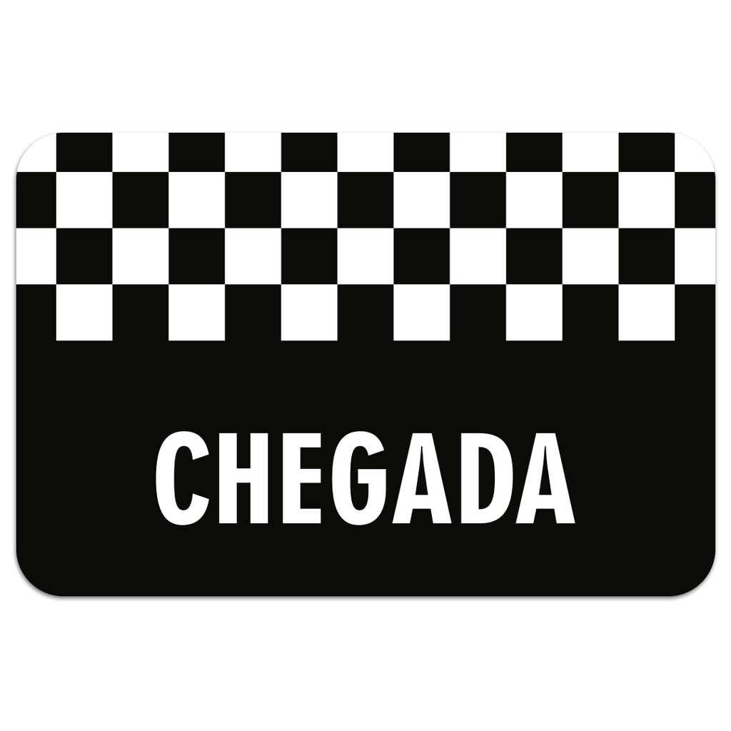Tapete de Porta Linha de Chegada Antiderrapante Emborrachado