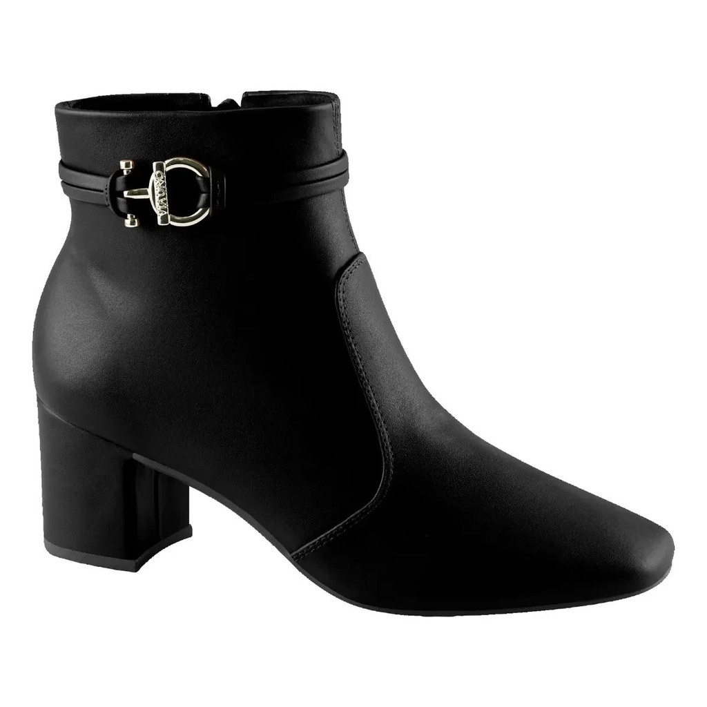Bota Cano Curto Via Uno Bico Quadrado 172065
