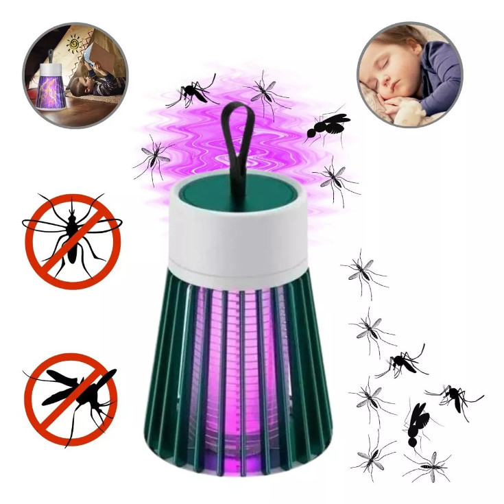 Repelente Elétrico Mosquito Pernilongo e Insetos Armadilha Eletrônica Choque Abajur Mini