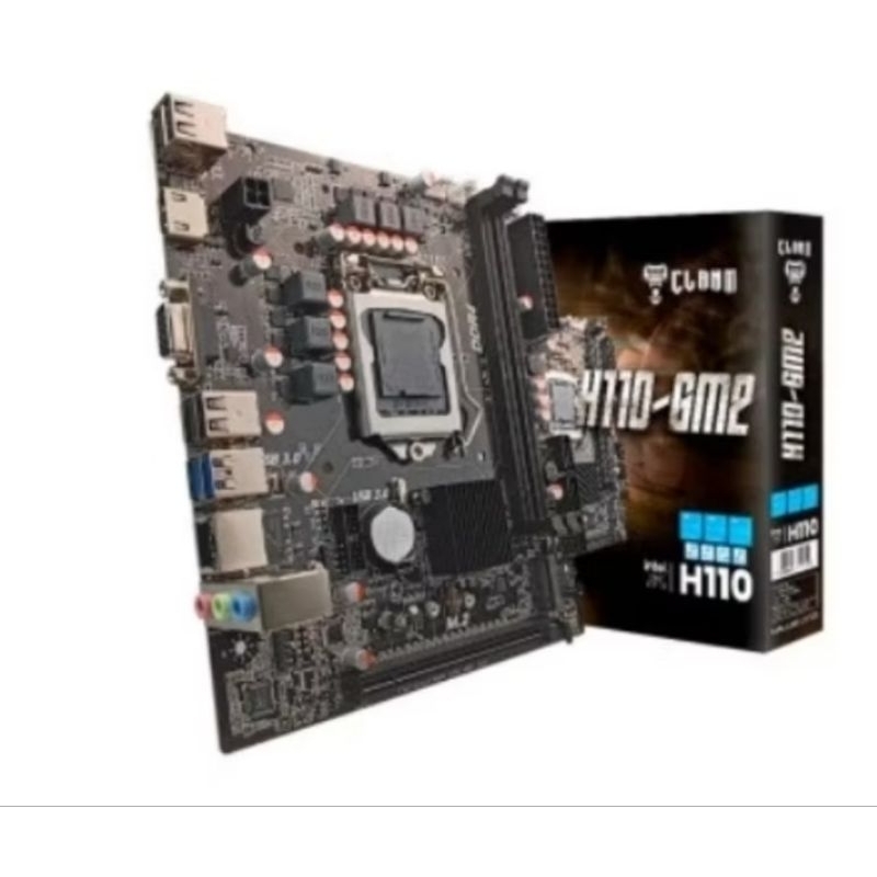 placa-mãe Clanm H110-GM2 com chipset Intel H110.Esta placa é compatível com processadores Intel Core de 6ª e 7ª geração