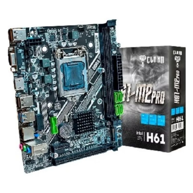 placa-mãe Clanm H61-M2PRO possui soquete LGA 1155 compatível com processadores Intel Core de 2ª e 3ª geração.RAM DDR3