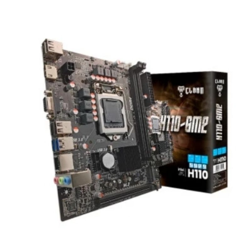 placa-mãe Clanm H110-GM2 processadores Intel,slots para memória DDR4,SSD M.2.Socket:LGA 1155,processadores Intel 6ª e 7ª
