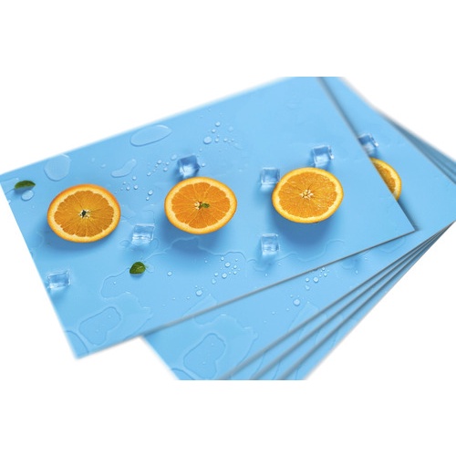 Kit De Jogo Americano Laranja  E Gelo 6uni.