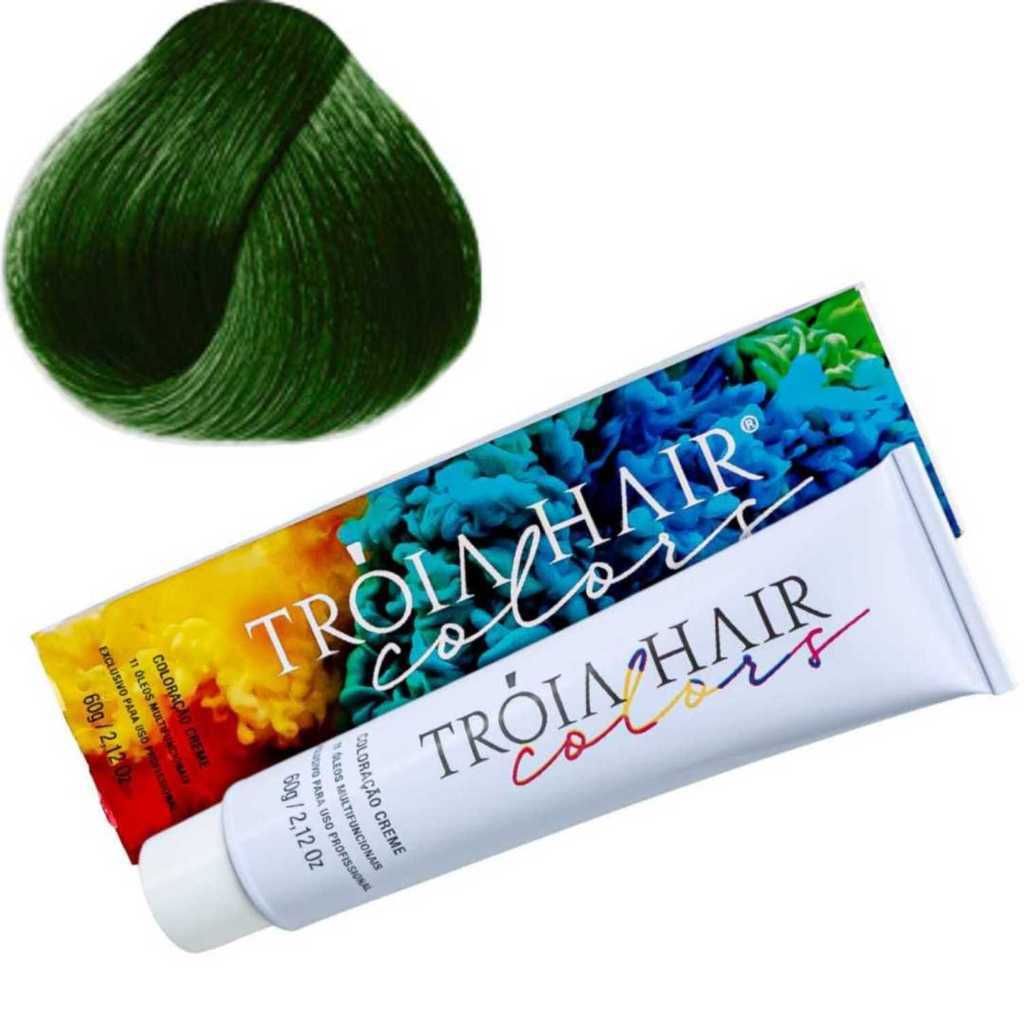 Coloração em Creme Permanente Corretor Verde #0.13 - Troia Hair colors 60g