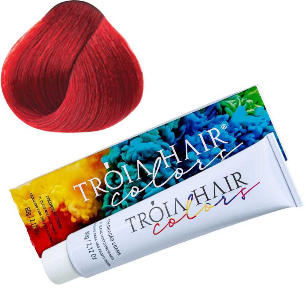 Coloração em Creme Permanente Corretor Vermelho #0.6 - Troia Hair colors 60g