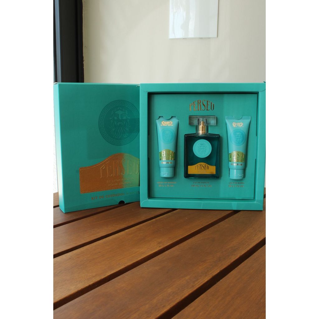 KIT PERSEU-PERFUME-100ML,CREME BARBEAR-50G,GEL POS BARBARC-5Og COSMÉTICOS