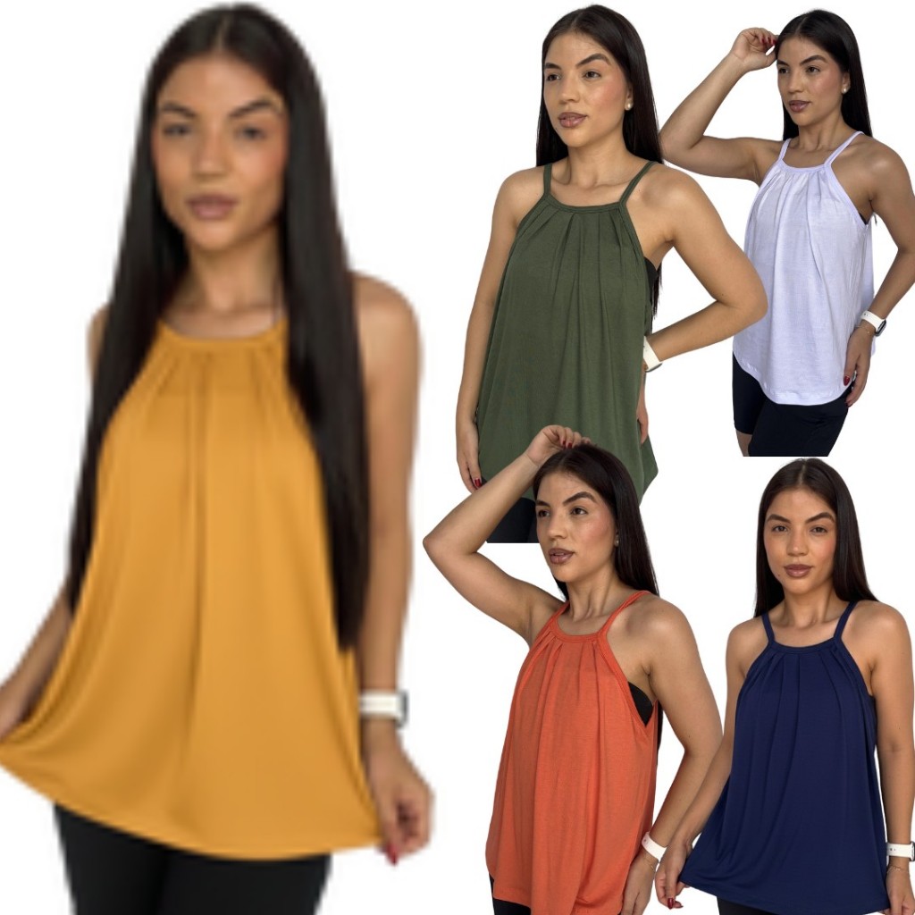 Lançamento   Bata Soltinha Fresca Blusinha Alça Verão Qualidade Top de linha
