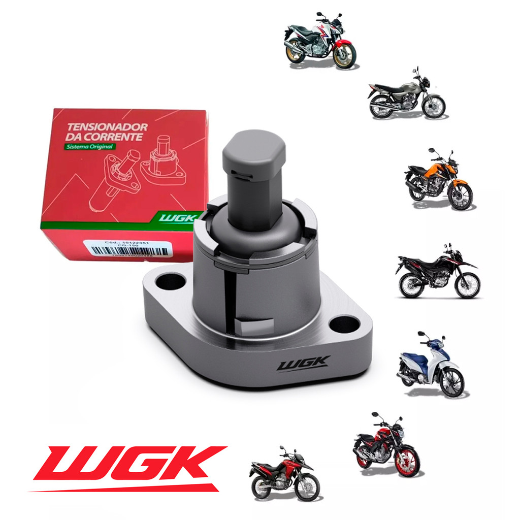 Tensionador Acionador Corrente De Comando Cb 300 Titan 150 160 BROS 150 160 CRF 230 Wgk Sistema Original