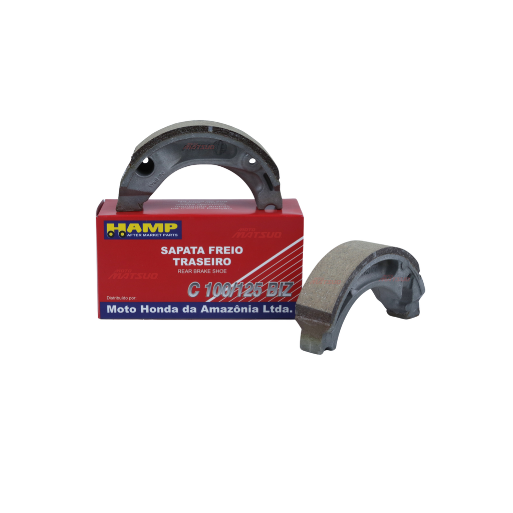 Sapata Freio Traseira Biz 100 125 Nxr Bros 125 150 160 Crf230 Hamp Honda