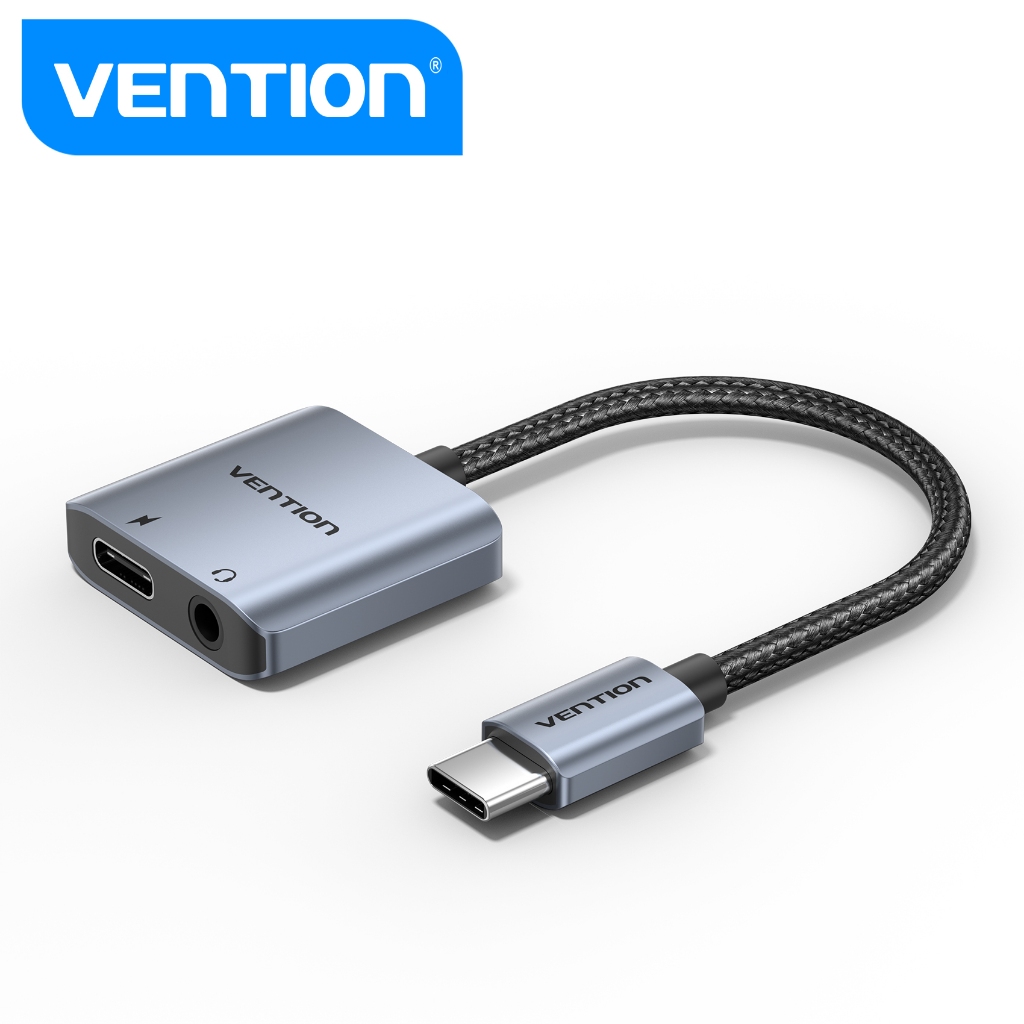 Vention Adaptador De Áudio USB C Para P2 HiFi PD 60W Carregamento Rápido iPhone Samsung xiaomi