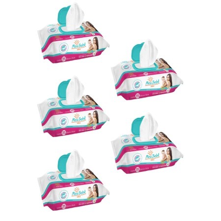 TOALHA UMEDECIDA MEU BEBE ULTRA PACK 500 FOLHAS (5PCTS X 100FLS)