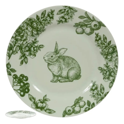 Prato De Porcelana Páscoa Vintage Florarte