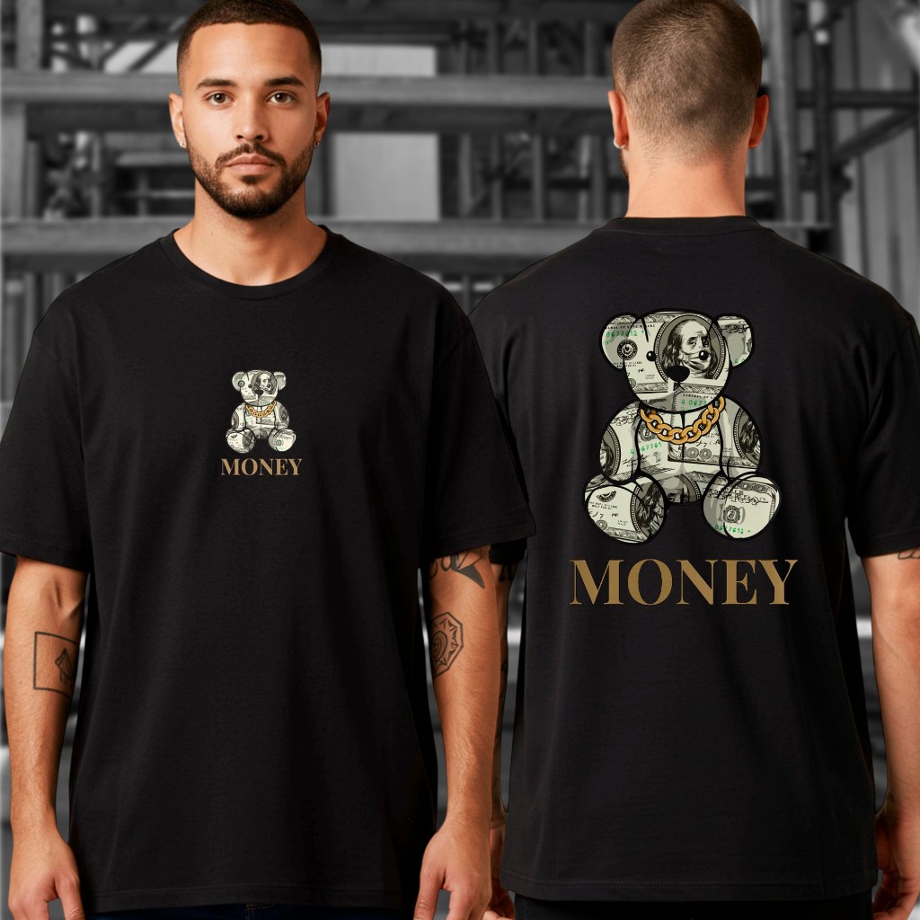 Camiseta Oversized Blusa de Algodão Streetwear Estampa Frente e Costa Envio Hoje