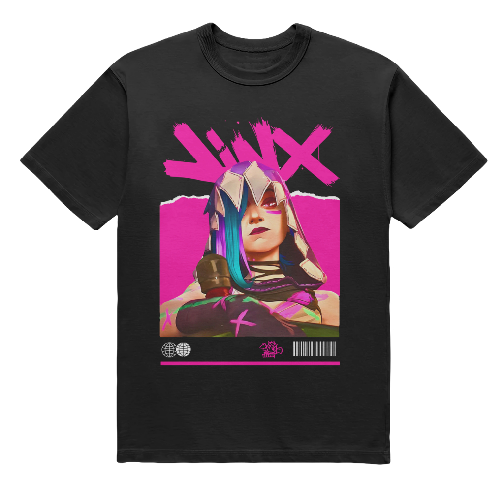 Camiseta Jinx Arcane Estampa So Frente Em DTF Camiseta 100% Algodão Confortavel P sair