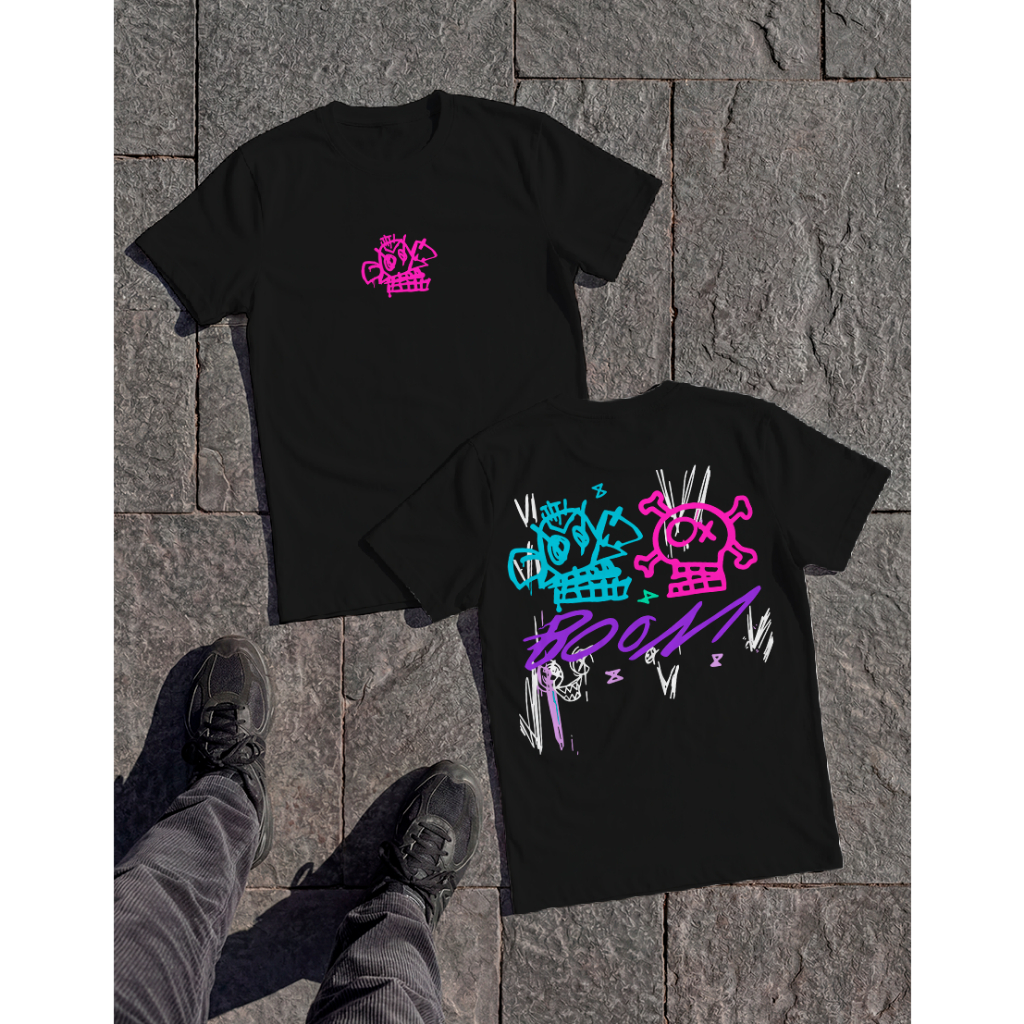 Camiseta Jinx League of Legends Frente e Costas Unissex Streetwear Arcane Geek Casual Confortável
