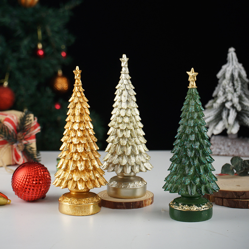 Adereços resina de natal sala de estar enfeites de natal decorações Desktop casa árvore de natal novos produtos artesana