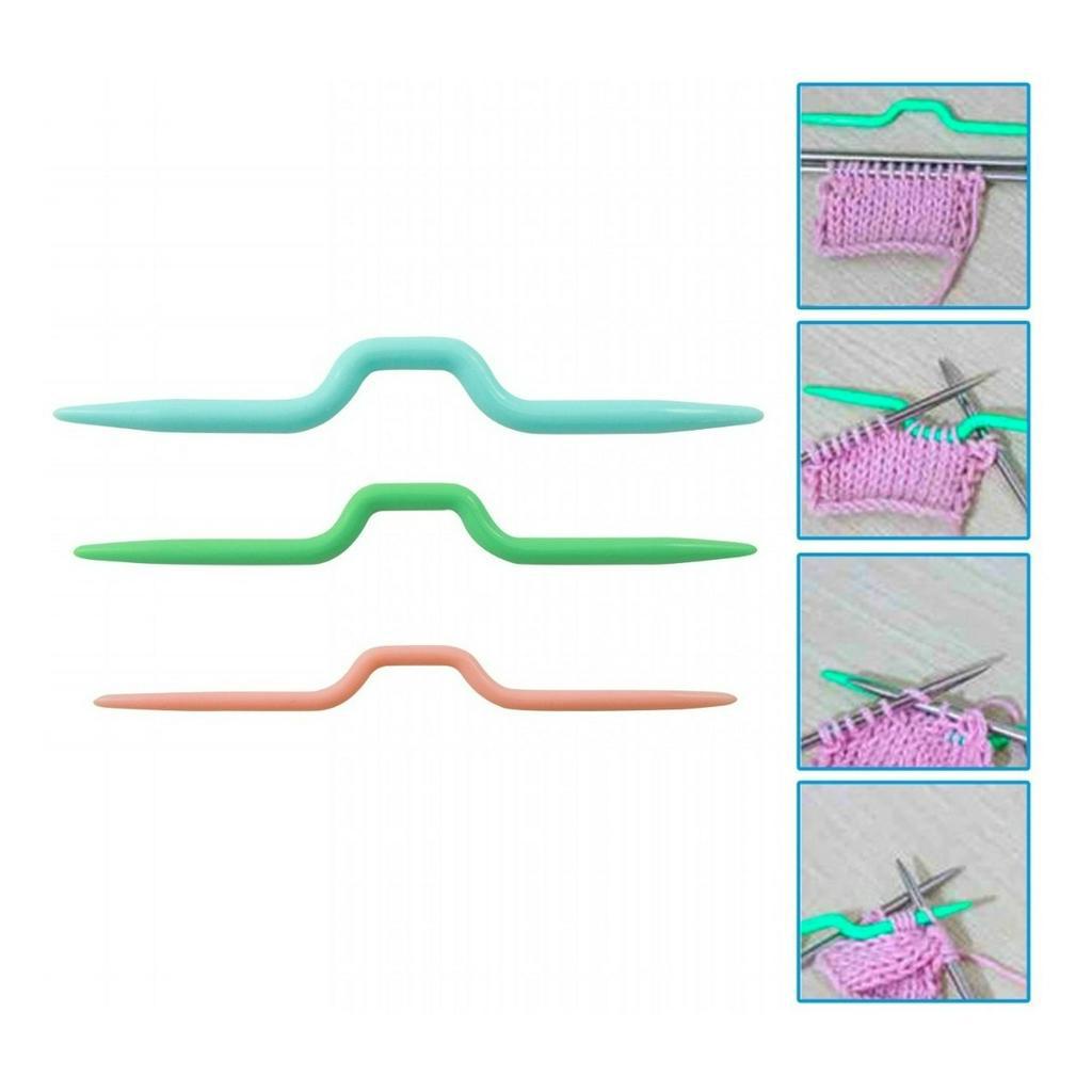 Kit Agulhas Plasticas Auxiliares Trico Tranca - 03pcs