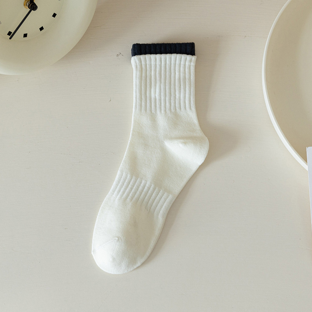 Women Anti-slip Cotton Socks Sweat-absorbent Comfortable Mid-calf for Perfect for Sports Work and School Sweat Absorptio