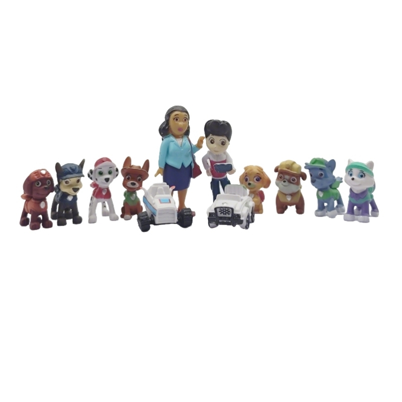 Novo Conjunto de 12pcs Mini Figuras de Ação Brinquedos Paw Patrol Ryder Marshall Chase Skye Zuma Boneco Brinquedo