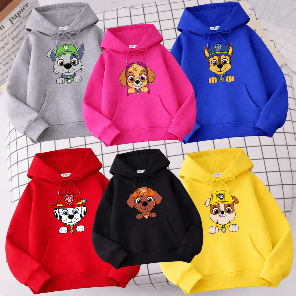 Blusa Moletom Infantil Unissex Patrulha Canina Desenho Paw Patrol Chase Rubble Skye Marshall Zuma Casaco