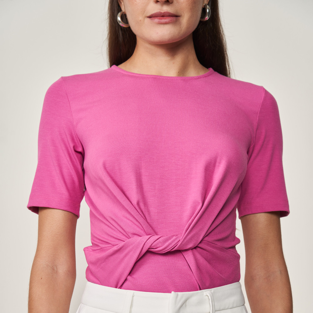 Blusa Colcci Slim Ve25 Rosa Mon Amour Feminino