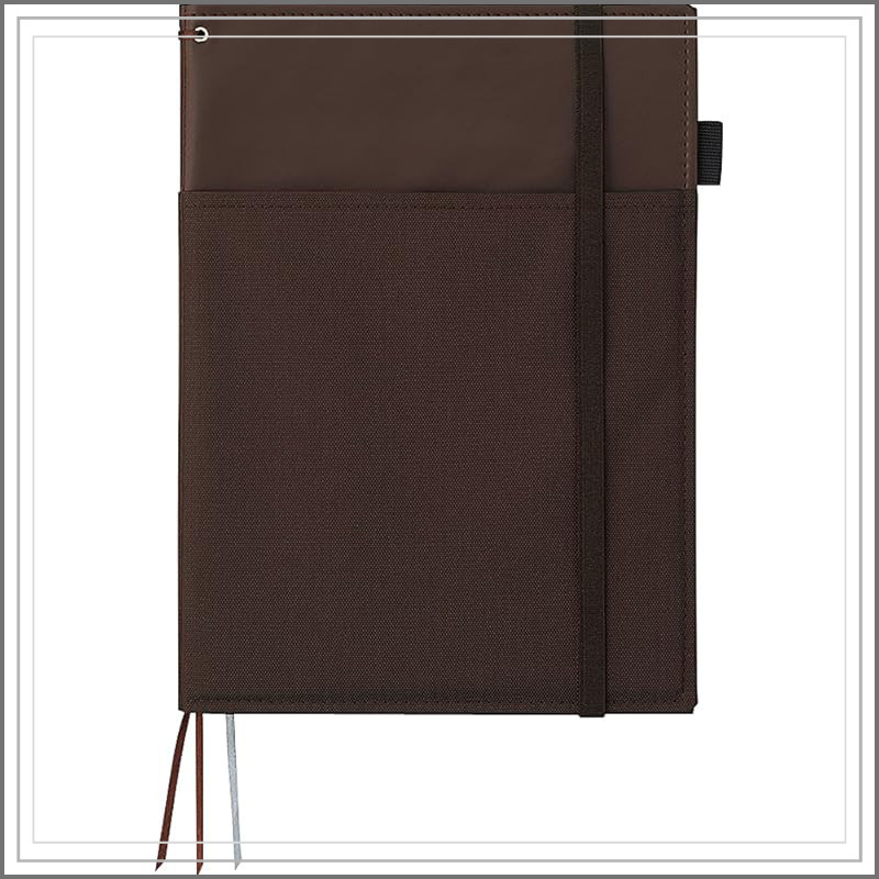 KOKUYO B5 Systemic Ring Notebook Cover - Leather Texture - Black, Brown, or Dark Blue - 40 Sheets