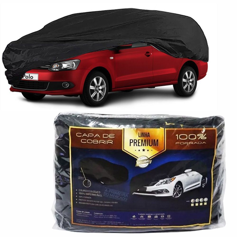 Capa Couro cobrir Vw Polo Sedan Impermeável Forrada (M309)