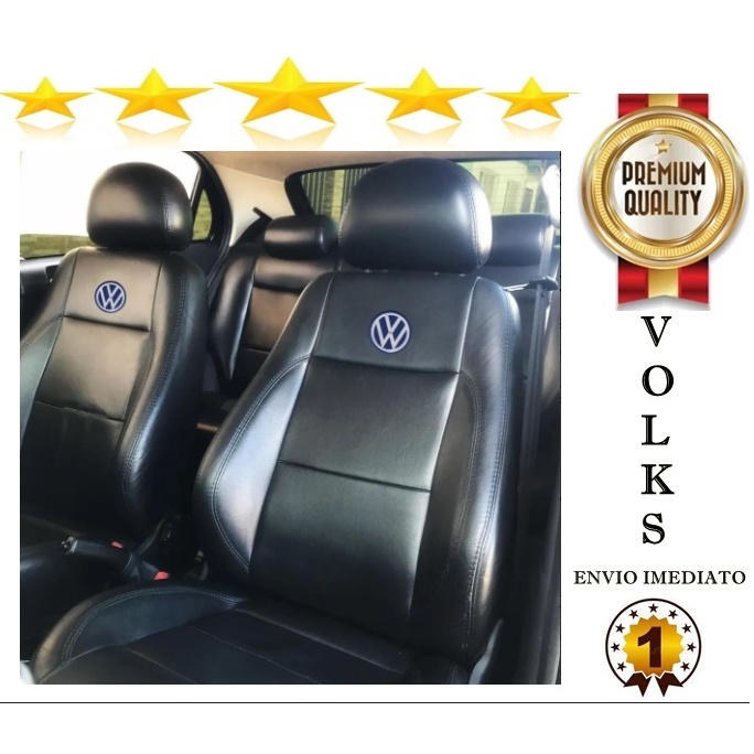 Capa de Banco Para Carro em 100% Couro Automotivo Volkswagen Gol Voyage Polo Fox Bora