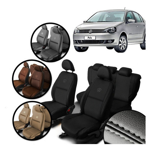 Capa De Banco Couro especifica Vw Polo Sedan 2003 / 2014