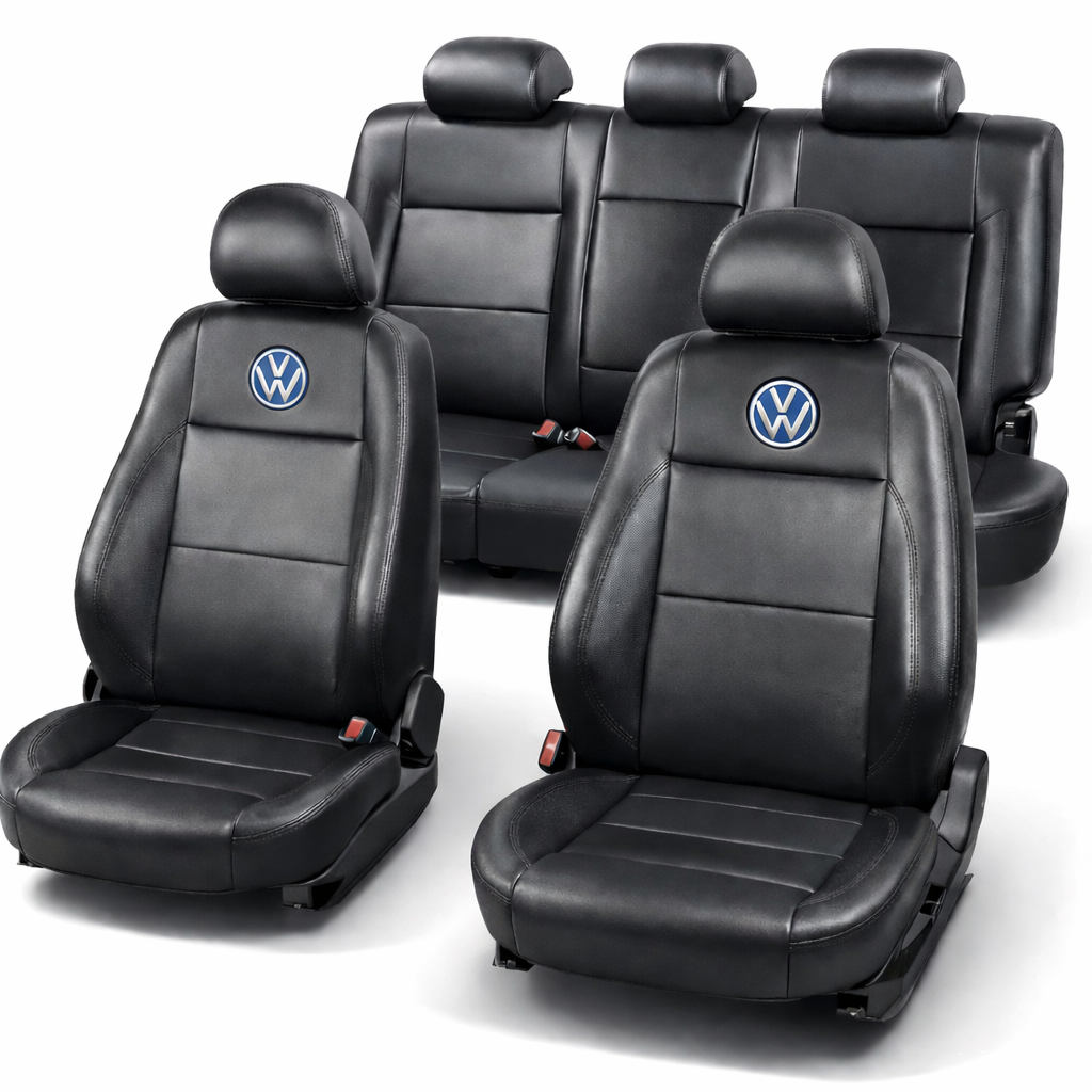 Capa de Banco Carro Couro Automotivo Volkswagen Gol Saveiro Polo Voyage Golf Fox Universal