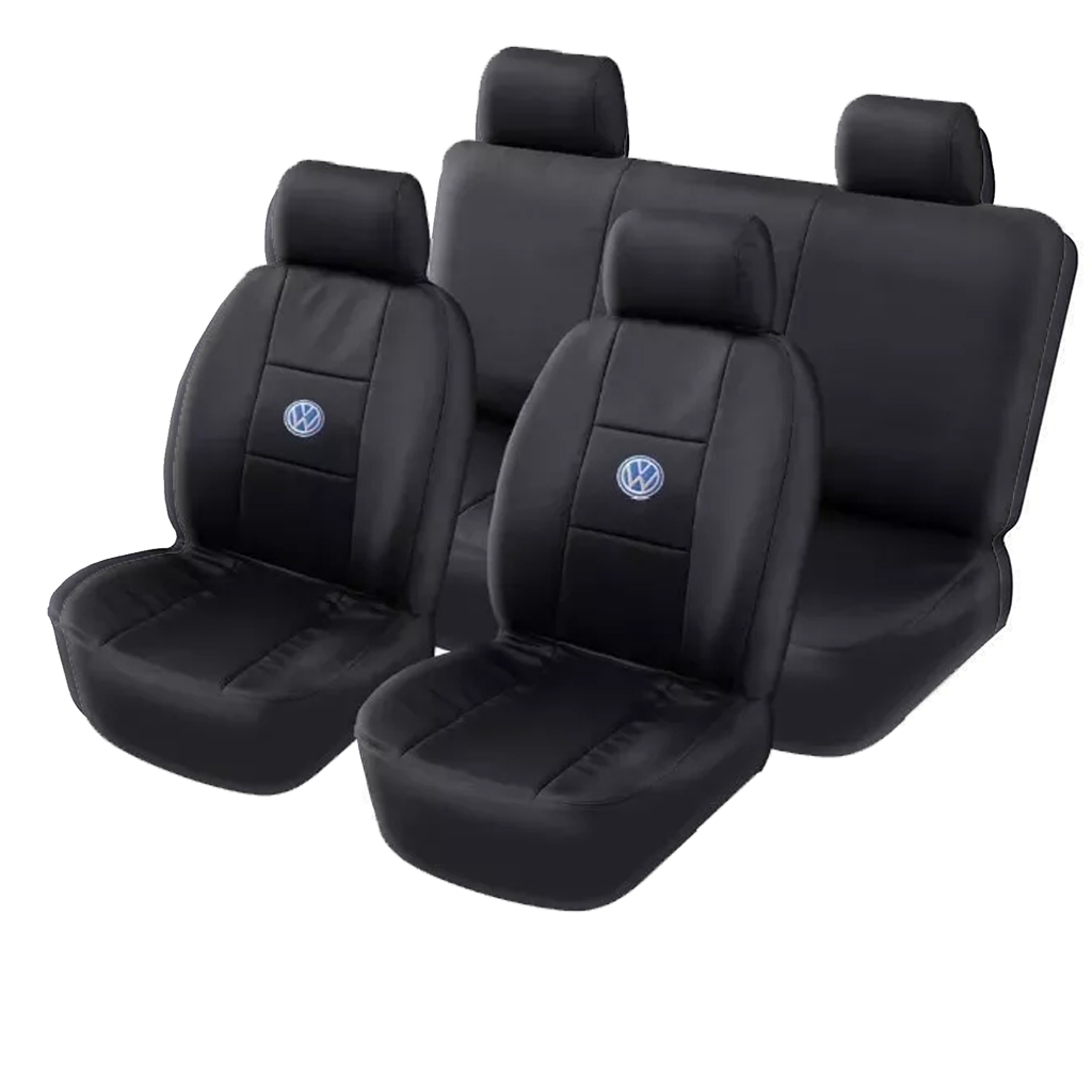 Capa De Couro Para Bancos Carro Polo Sedan 2013 Personalizada Com Logo Vw