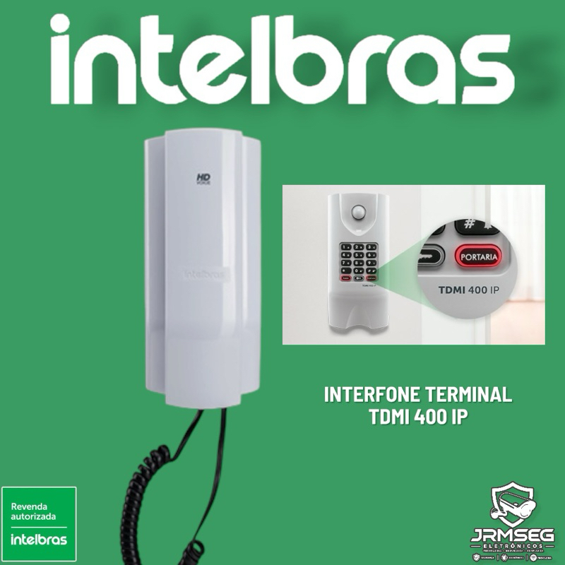 TDMI 400 IP Telefone interfone IP de parede Intelbras