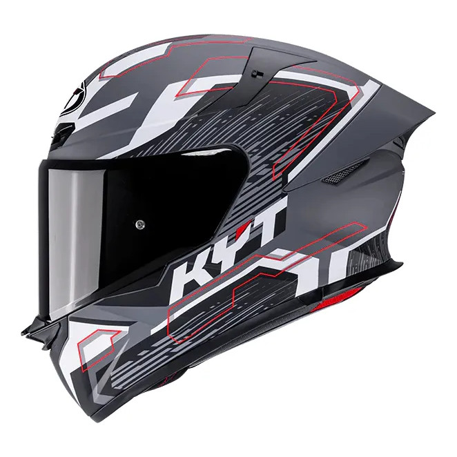 CAPACETE KYT TT REVO SPEEDING MATT GRL GREY/BLK