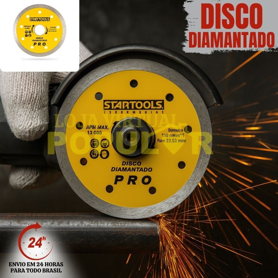 Disco Circular Diamantado 4'' Polegadas Startools Disco de Serra